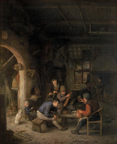 Bauern in einer Herberge von Adriaen Jansz. van Ostade